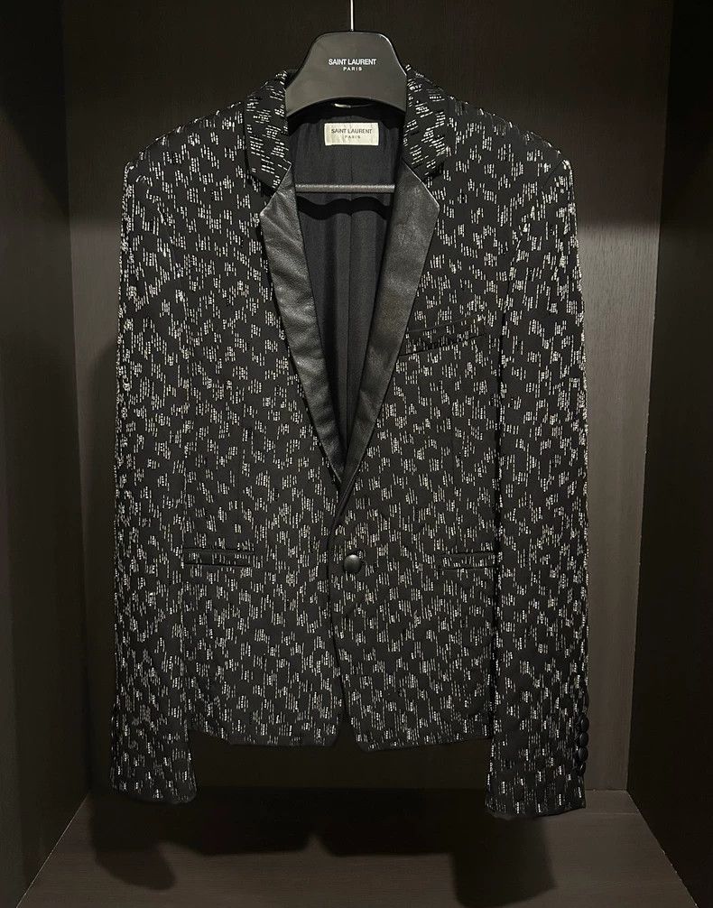 Yves Saint Laurent Saint Laurent Rhinestone bead tube suit 2502-Nextarrow Size 48R - 1 Thumbnail