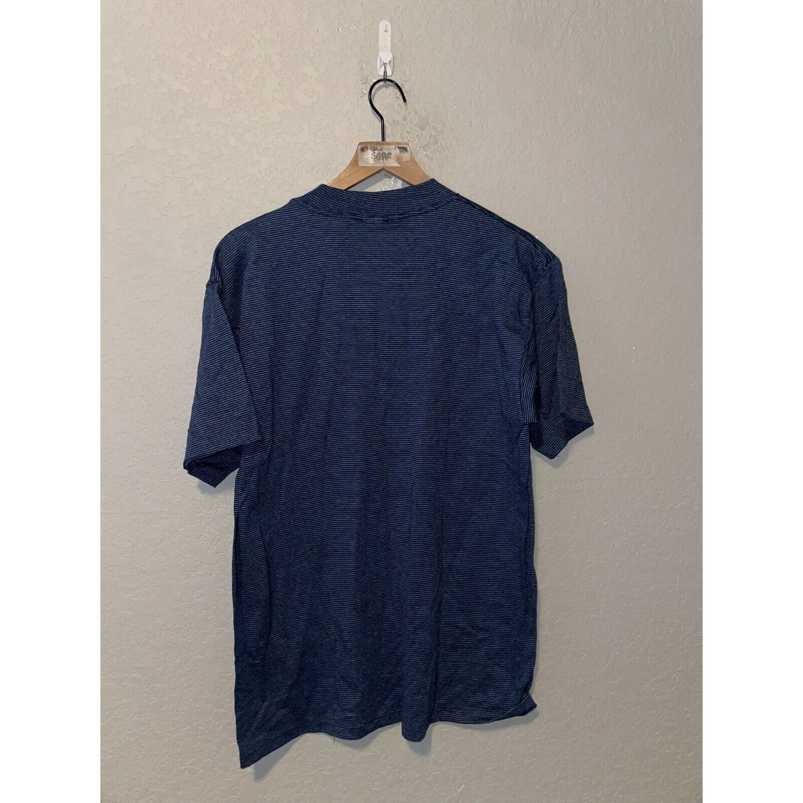 Vintage 90s Miller Montana Big Sky Country Blue Striped Shirt Size US L / EU 52-54 / 3 - 7 Thumbnail