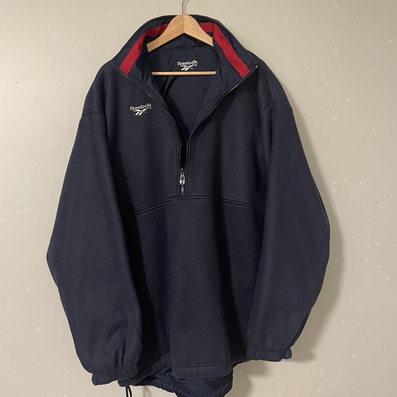 Reebok Vintage 90’s Reebok Fleece-lined 1/4-zip REVERSIBLE Jacket! Size US XL / EU 56 / 4 - 7 Thumbnail