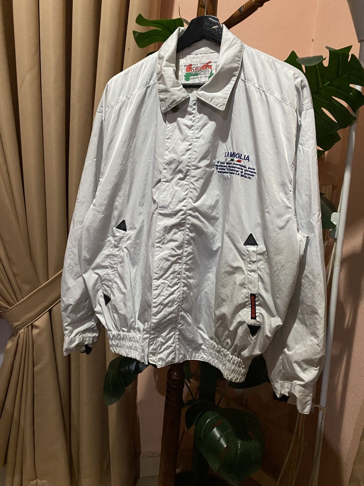 Vintage La Miglia Vintage Motorcycle Windbreaker White Italia Racing Size US L / EU 52-54 / 3 - 4 Thumbnail