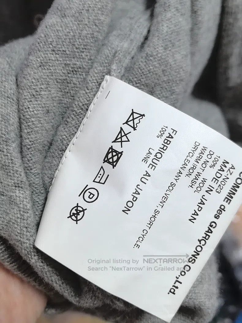 Comme des Garcons Comme Des Garcons Gray heart pattern cardigan, size L Size L / US 10 / IT 46 - 5 Thumbnail