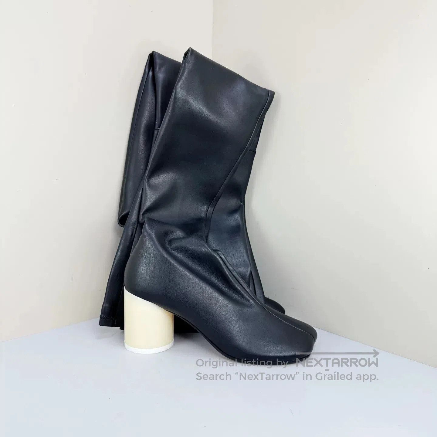 Maison Margiela Maison Margiela Black and White Long Boots. Size US 6 / IT 36 - 1 Thumbnail
