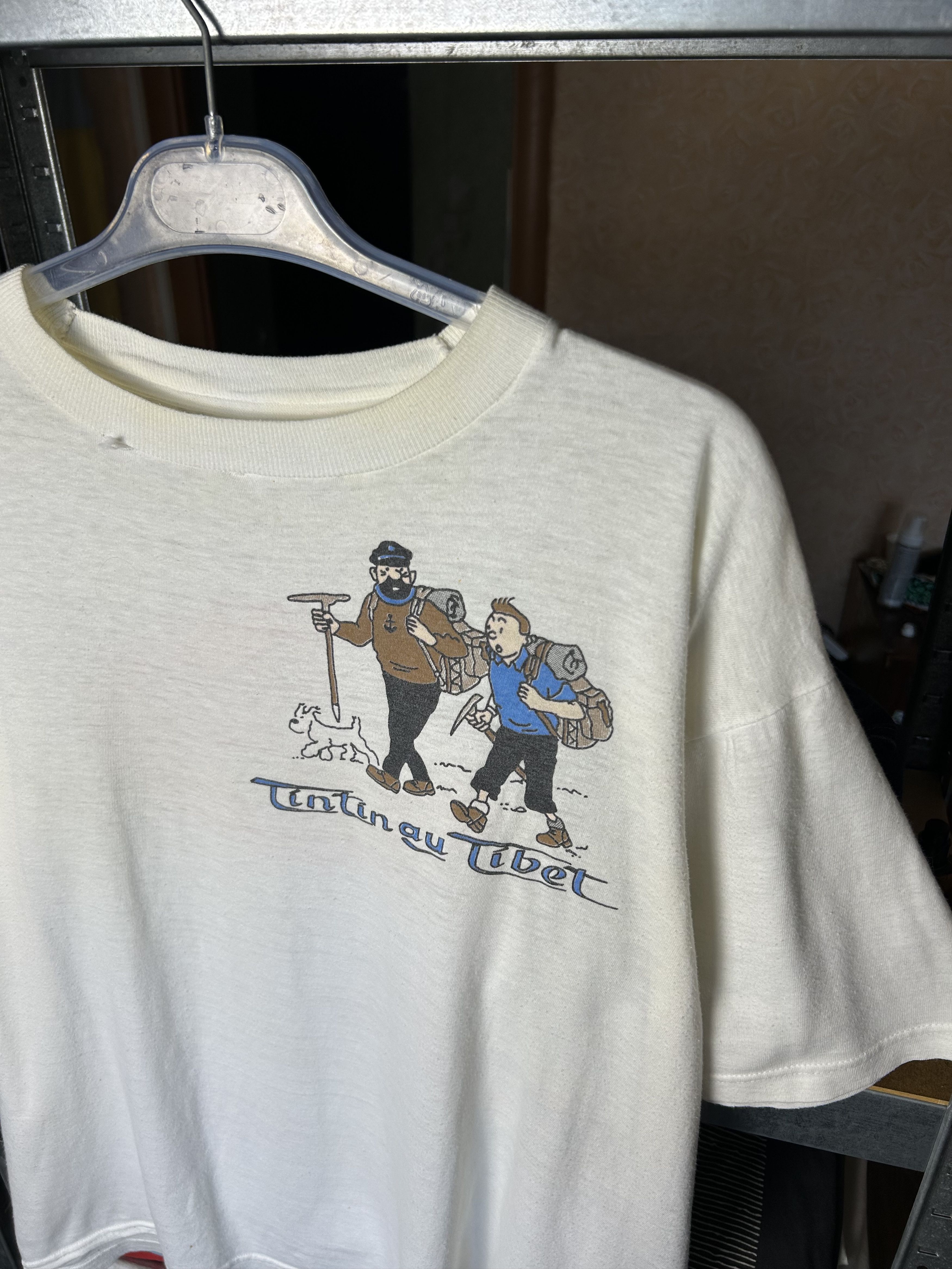 Cartoon Network Vintage 90s Adventures of Tintin in Tibet Cartoon T-shirt Size US XL / EU 56 / 4 - 13 Thumbnail