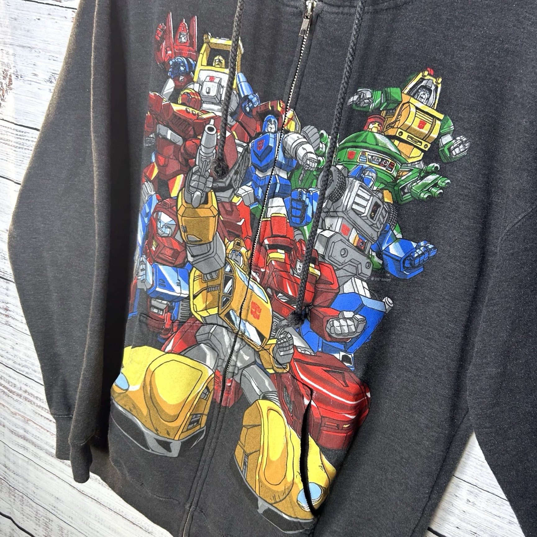 Vintage VINTAGE Minibots Transformers Graphic Full-Zip Hoodie Men’s M Gray Cotton Blend Regular Size Hoodie Mens Graphic Print 90s Century? Size US M / EU 48-50 / 2 - 3 Thumbnail