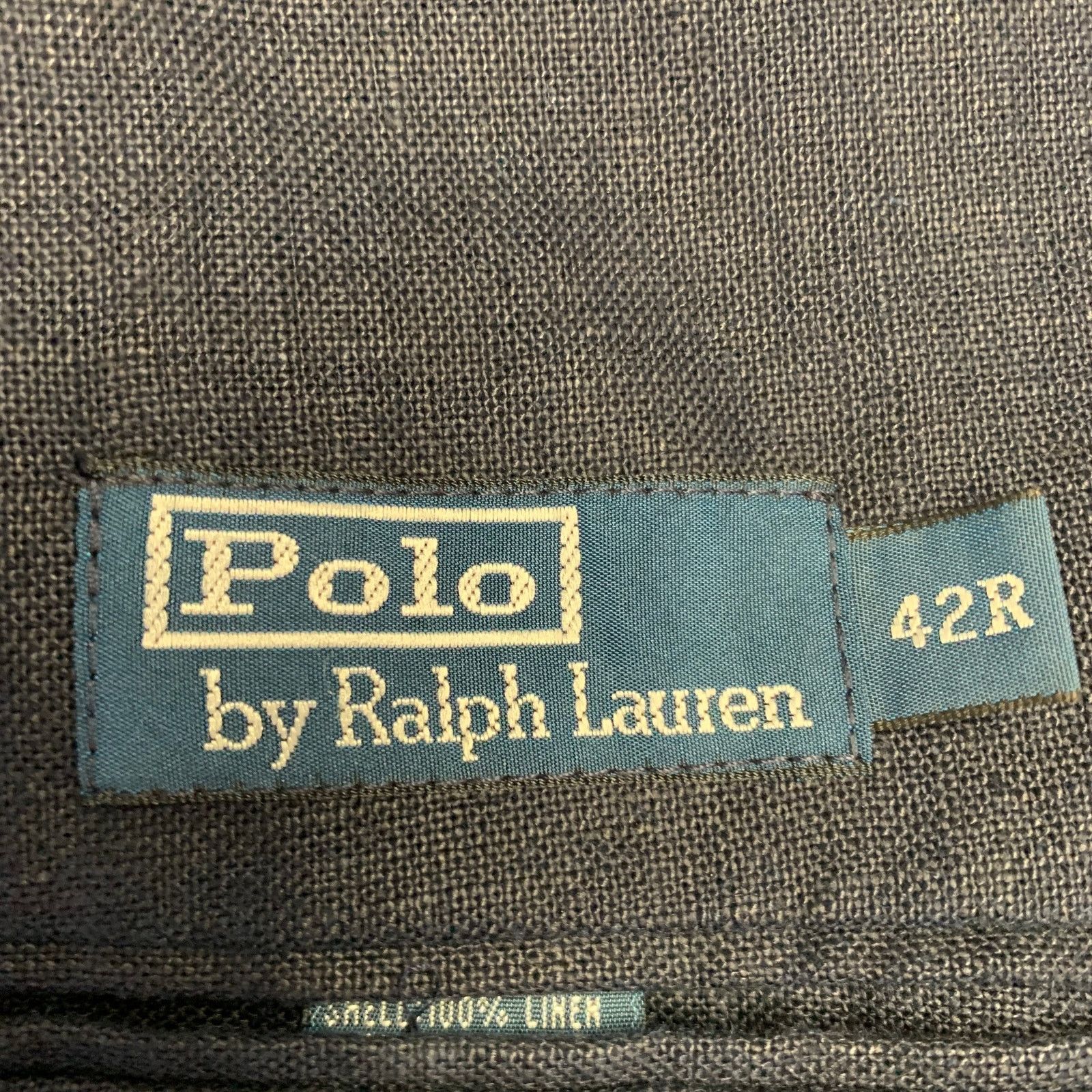 Polo Ralph Lauren POLO by RALPH LAUREN Regular Navy Woven Linen Sport Coat Size 42R - 5 Thumbnail