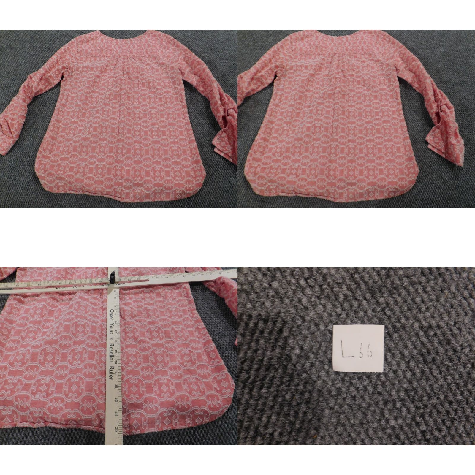 Croft & Barrow Croft & Barrow Womens Blouse M Pink Crew Neck Pullover Casual Long Sleeve Cotton Rayon Regular Size M / US 6-8 / IT 42-44 - 8 Thumbnail