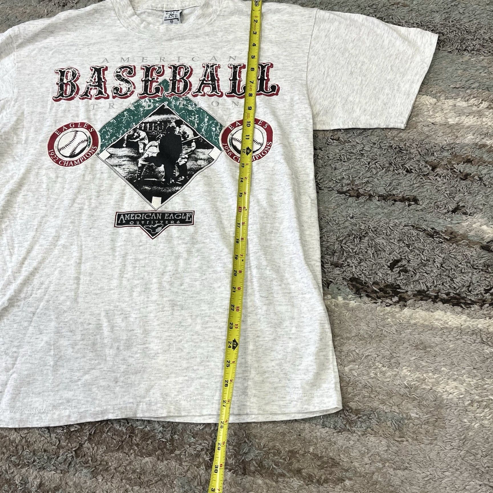 American Eagle Outfitters VINTAGE American Eagle Outfitters Baseball Shirt Galt Sand Gray Short Sleeve Size M Mens Casual 90s Graphic Print USA Shirt Size US M / EU 48-50 / 2 - 6 Thumbnail