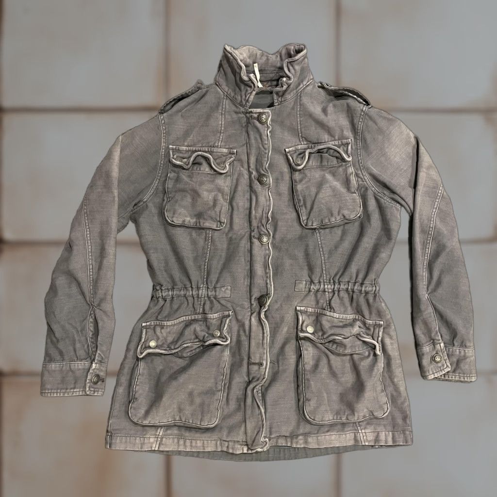 Free People Free People Jacket Womens M Gray Army Military Size M / US 6-8 / IT 42-44 - 1 Thumbnail