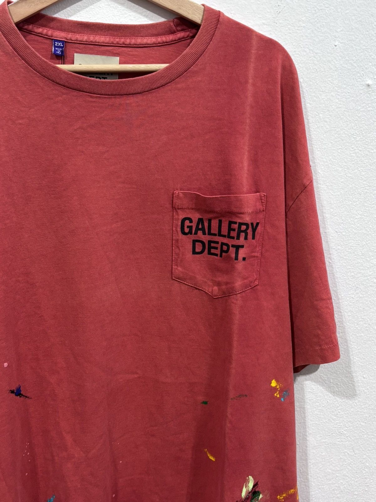 Gallery Dept. Gallery Dept. Vintage Logo Painted Red Tee Size US XXL / EU 58 / 5 - 2 Thumbnail