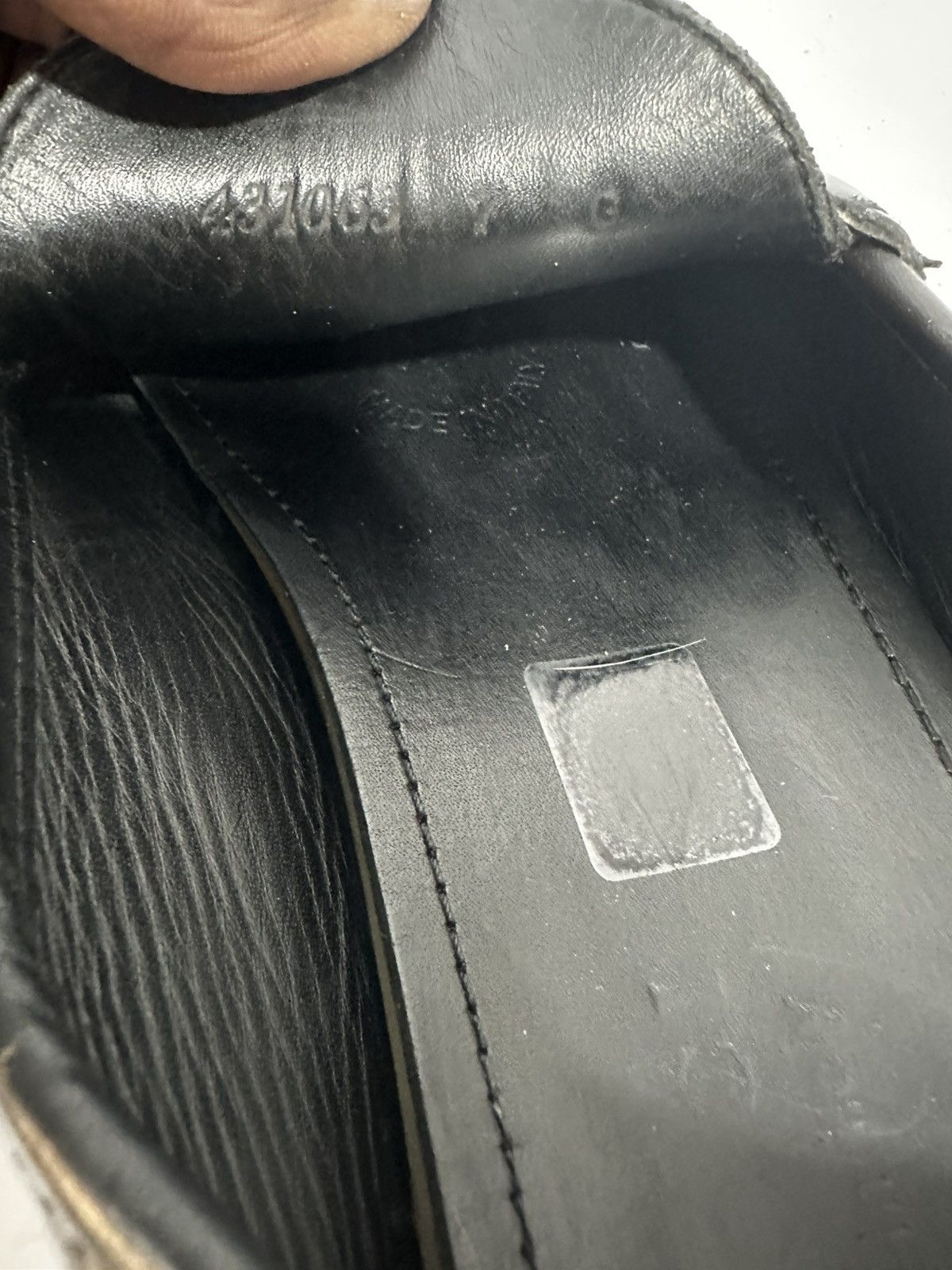 Gucci Gucci Monogram Black Leather Penny Loafers . Size US 8 / EU 41 - 11 Thumbnail