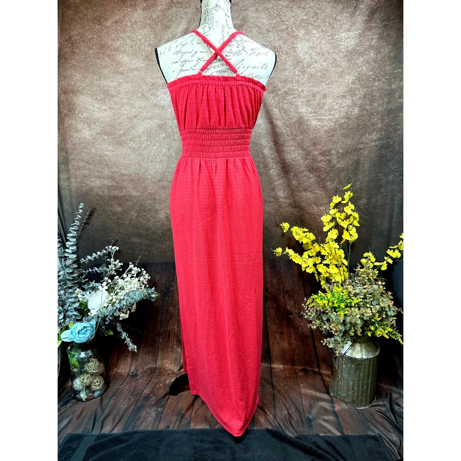 Michael Kors Michael Kors Geranium Smocked Maxi Dress Geranium S Size S / US 4 / IT 40 - 10 Thumbnail
