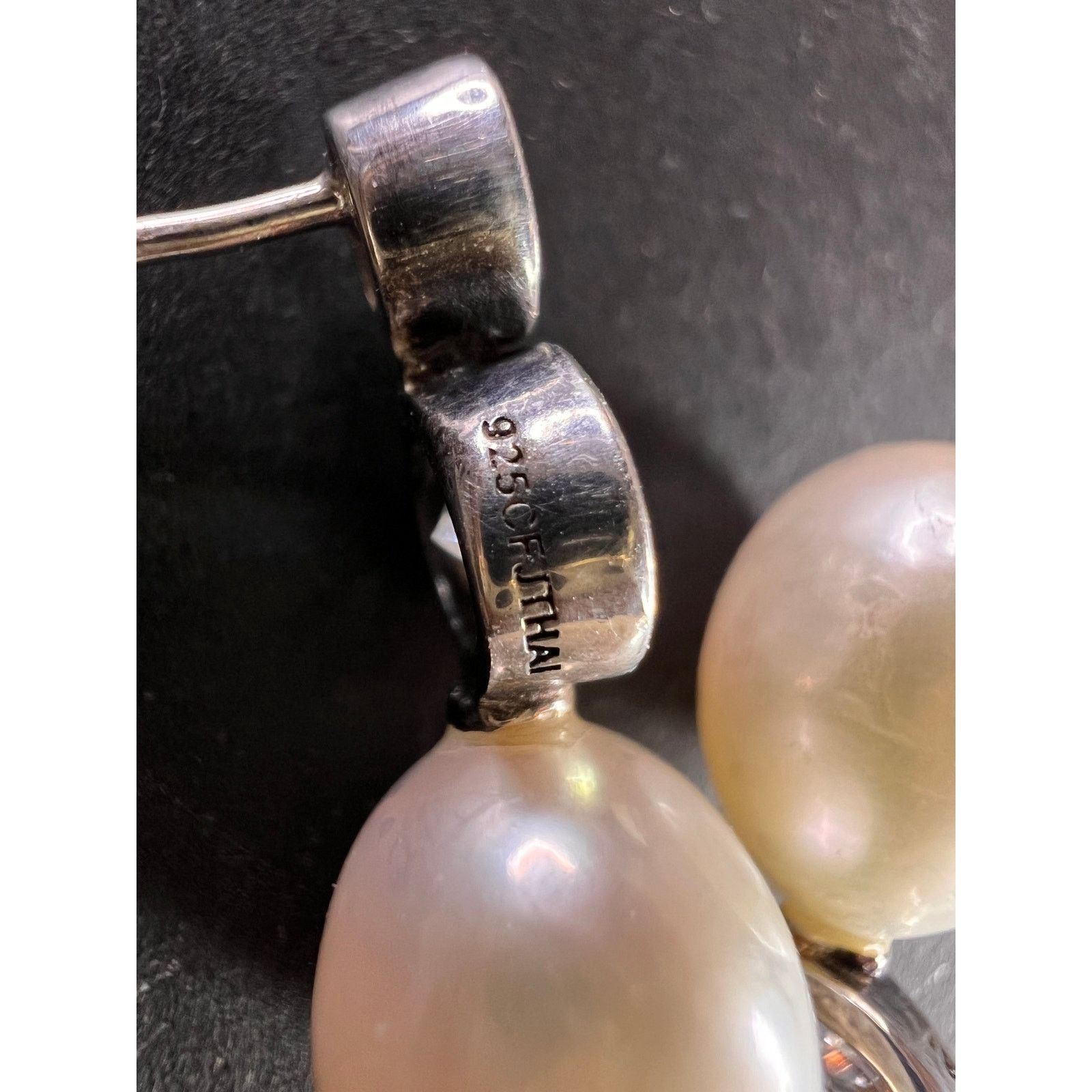 Other Cultured pearl and CZ sterling silver drop earrings Size ONE SIZE - 6 Thumbnail