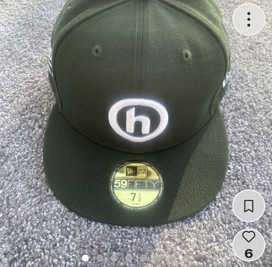 HIDDEN Hidden NYX New Era 59 Fifty Fitted Hat Green Size 7 1/2 Size ONE SIZE - 1 Thumbnail