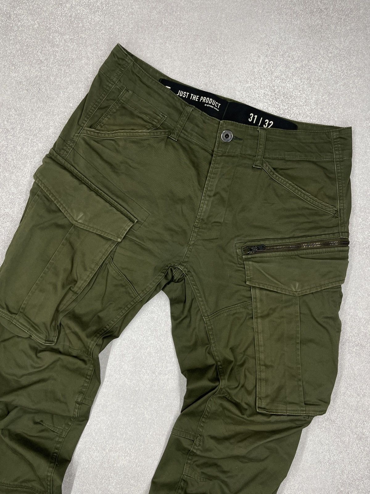 G-Star Mens G Star Raw Rovic Zip 3D Cargo Pants Khaki Multipocket Size US 31 - 3 Thumbnail