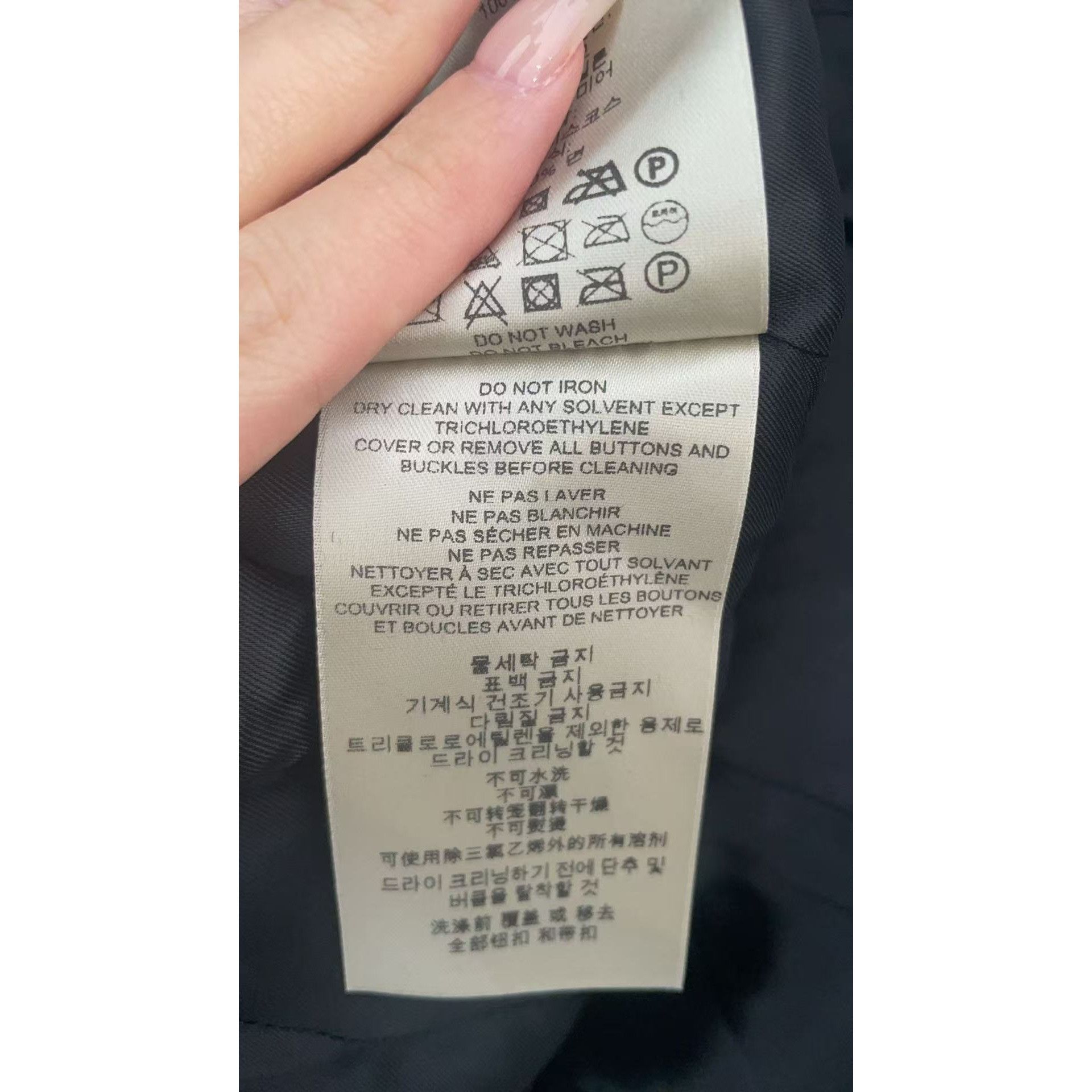 Burberry Burberry Black Wool Blend Double-Breasted Belted Coat Size L / US 10 / IT 46 - 11 Thumbnail