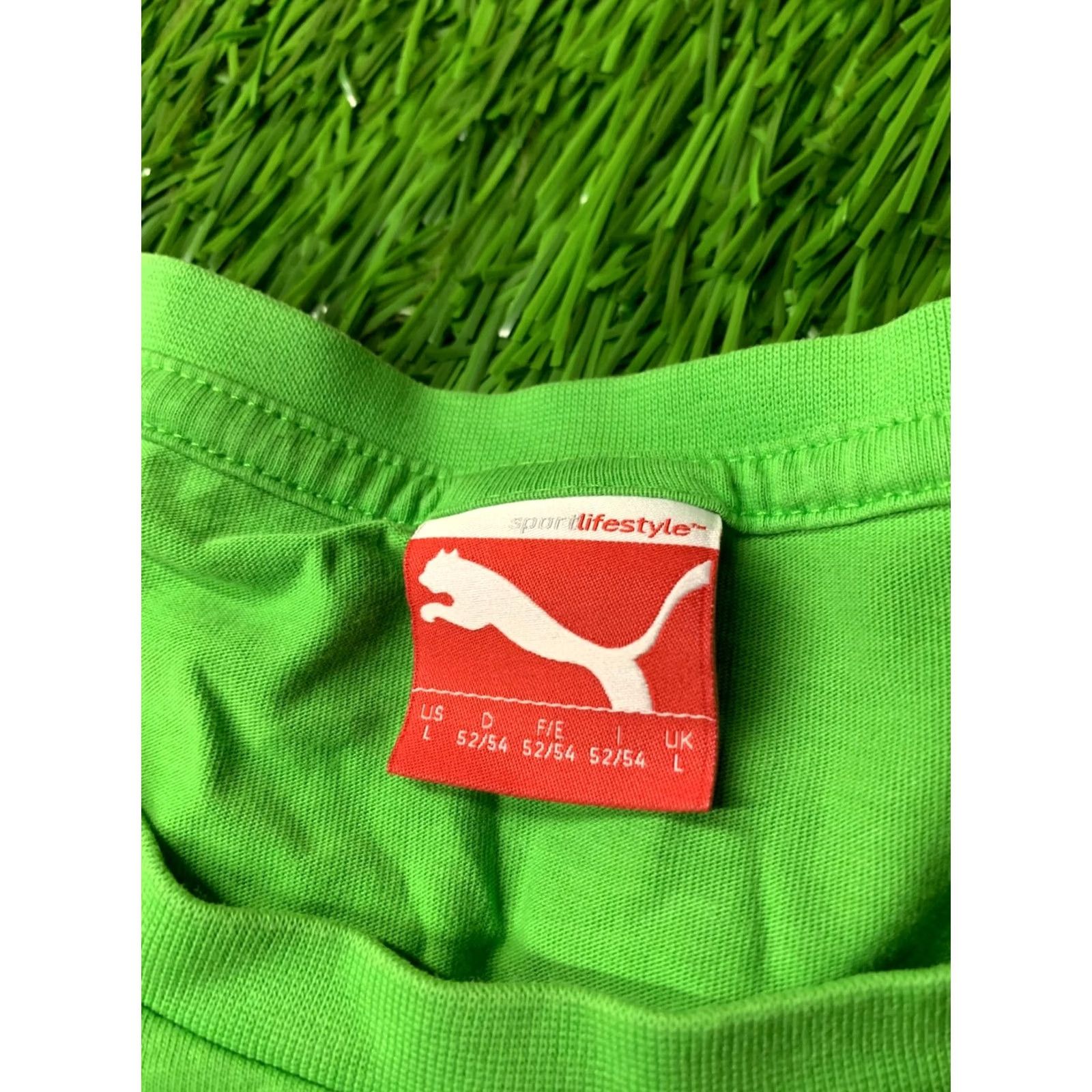 Puma PUMA MENS CASUAL SHIRT T-SHIRT TEE JERSEY TRIKOT MAGLIA SIZE L Green Solid Graphic Print Short Sleeve Size US L / EU 52-54 / 3 - 5 Thumbnail