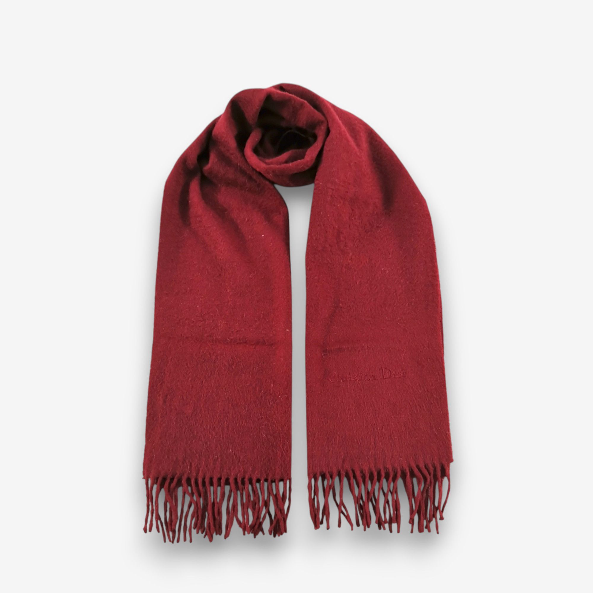 Christian Dior Monsieur Vintage Christian DIOR Scarf Wool Warmer Fringe Scarves Size ONE SIZE - 5 Thumbnail