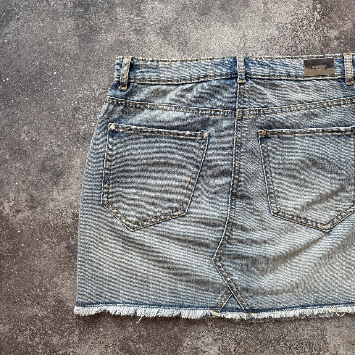 Morgan De Toi Morgan de Toi Vintage Sexy Y2K Asymmetric Denim Mini Skirt Size 27" / US 4 / IT 40 - 6 Thumbnail