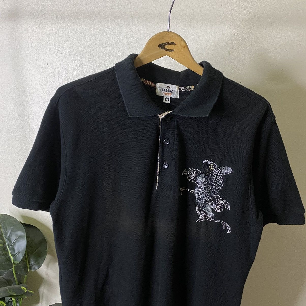 Japanese Brand Karakuri Tamashii Sakura Koi Fish Sukajan Motive T Shirt Size US L / EU 52-54 / 3 - 7 Thumbnail