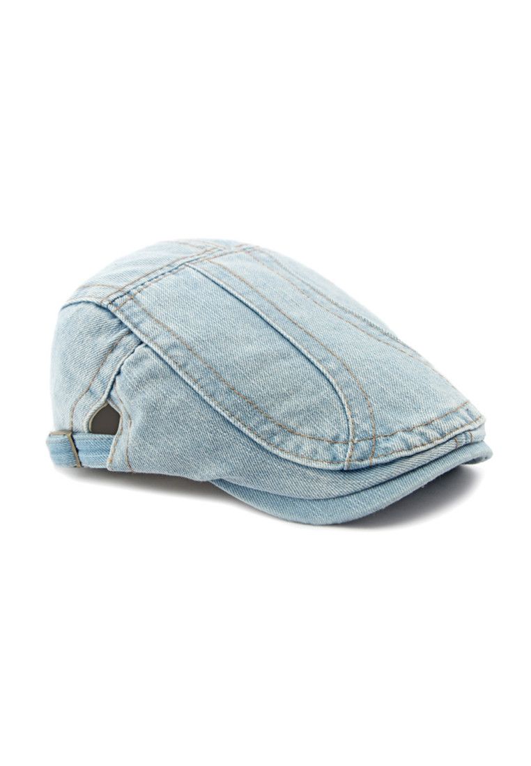 Other Light Blue Denim Beret Hat Size ONE SIZE - 1 Thumbnail