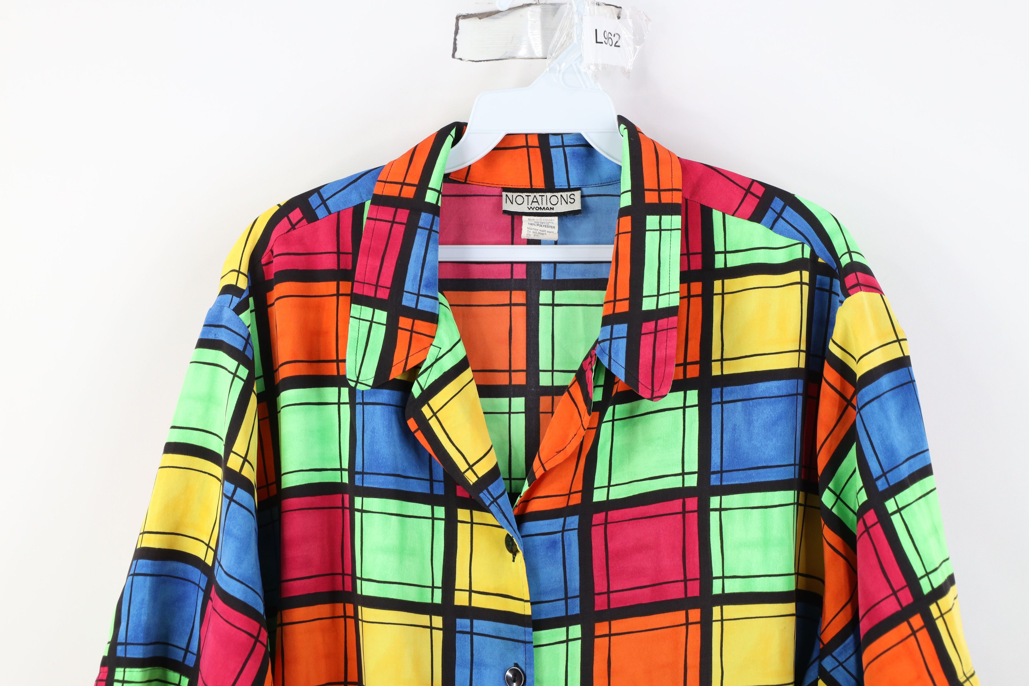Vintage Vintage 90s Streetwear Checkered Camp Collar Button Shirt Size XXL / US 16-18 / IT 52-54 - 2 Thumbnail