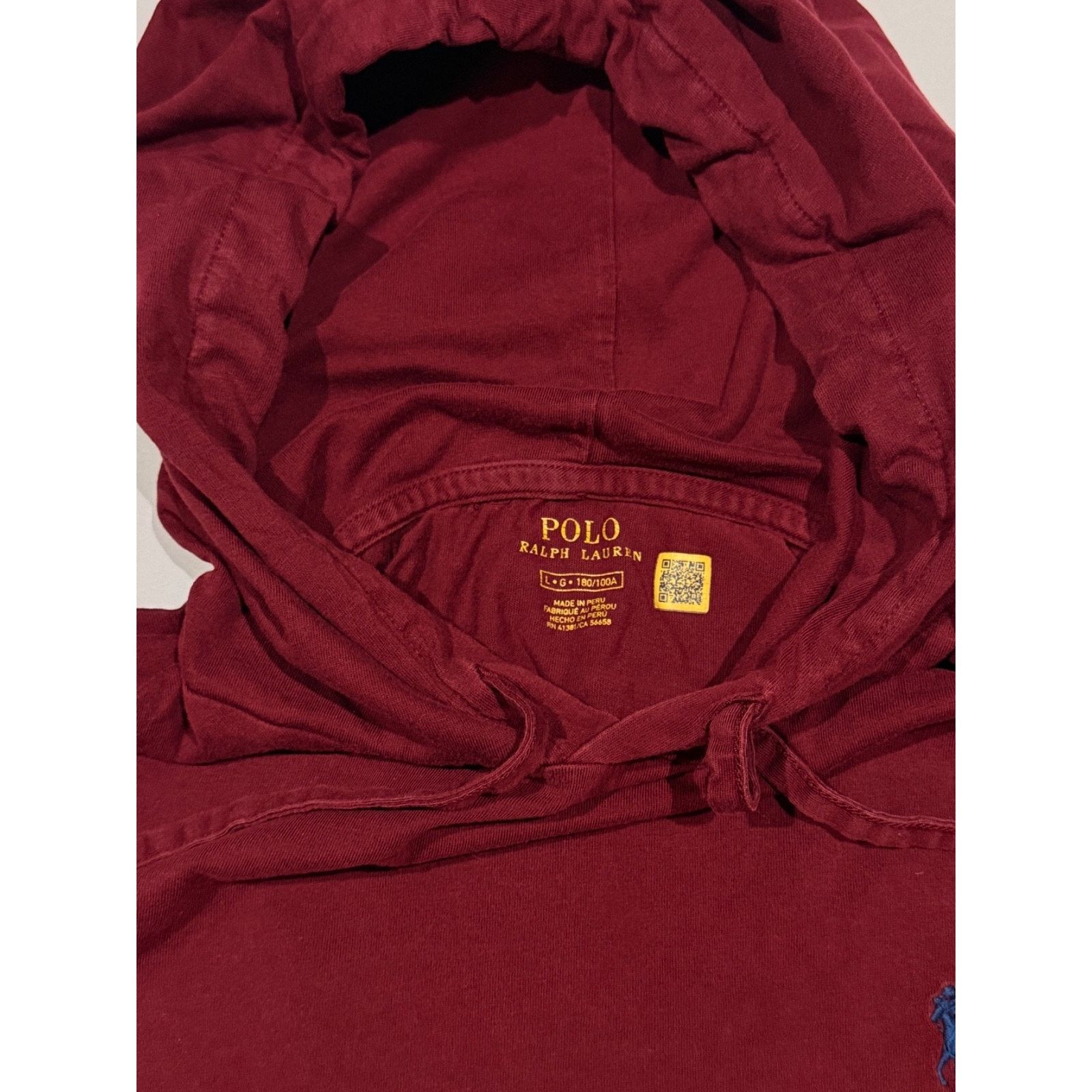 Polo Ralph Lauren Polo Ralph Lauren Hoodie Men Large Maroon Red Pullover Size US L / EU 52-54 / 3 - 3 Thumbnail