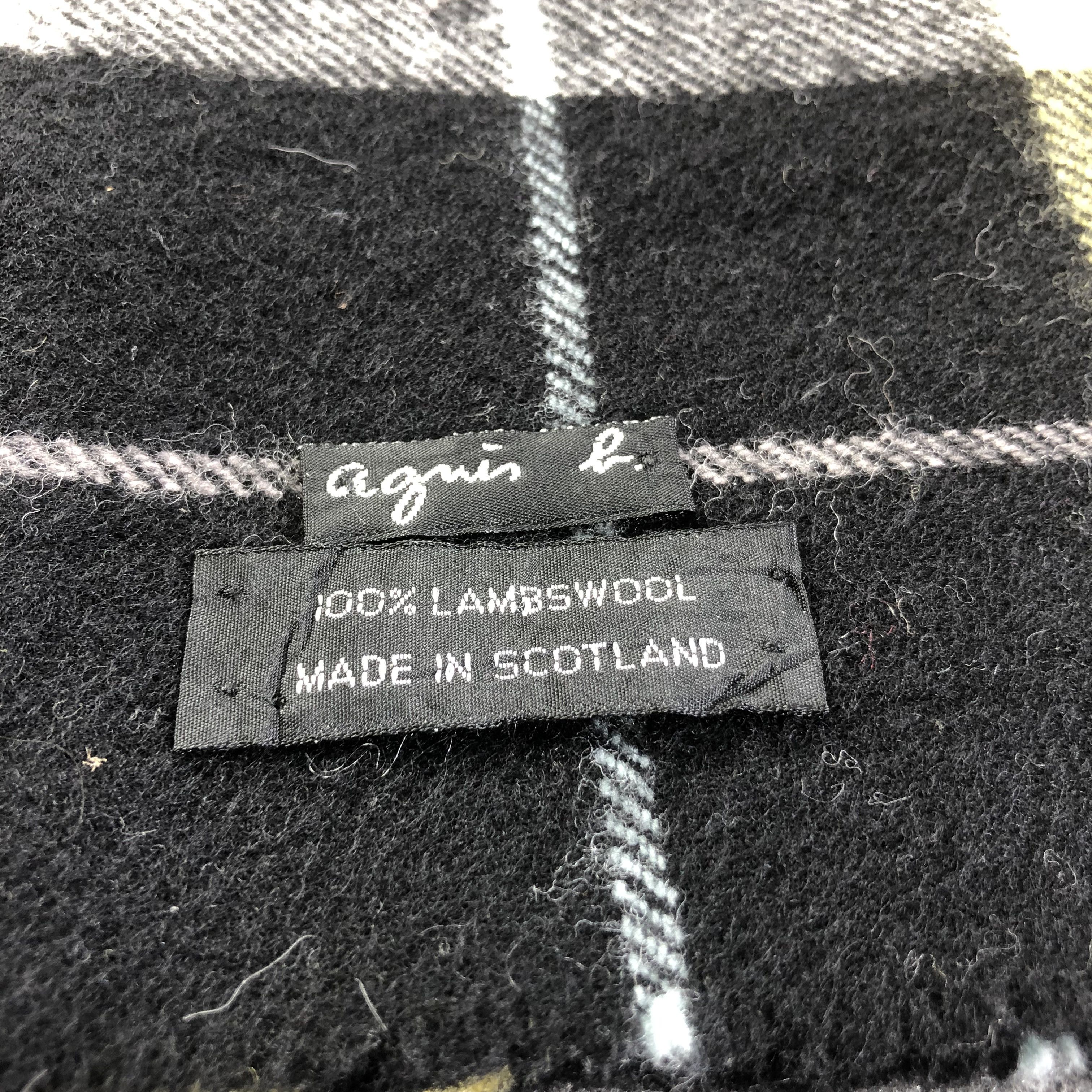 agnes b. Agnes B. Tartan Wool Scarf Muffler V1639 Size ONE SIZE - 4 Thumbnail