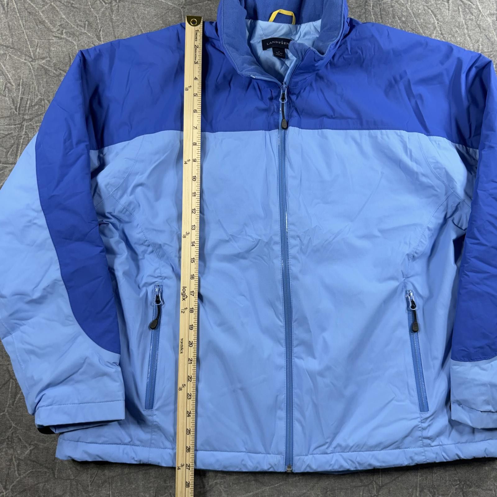 Lands' End Lands End Jacket Women's 1X Blue Thermolite Quilted Lining Size XL / US 12-14 / IT 48-50 - 5 Thumbnail
