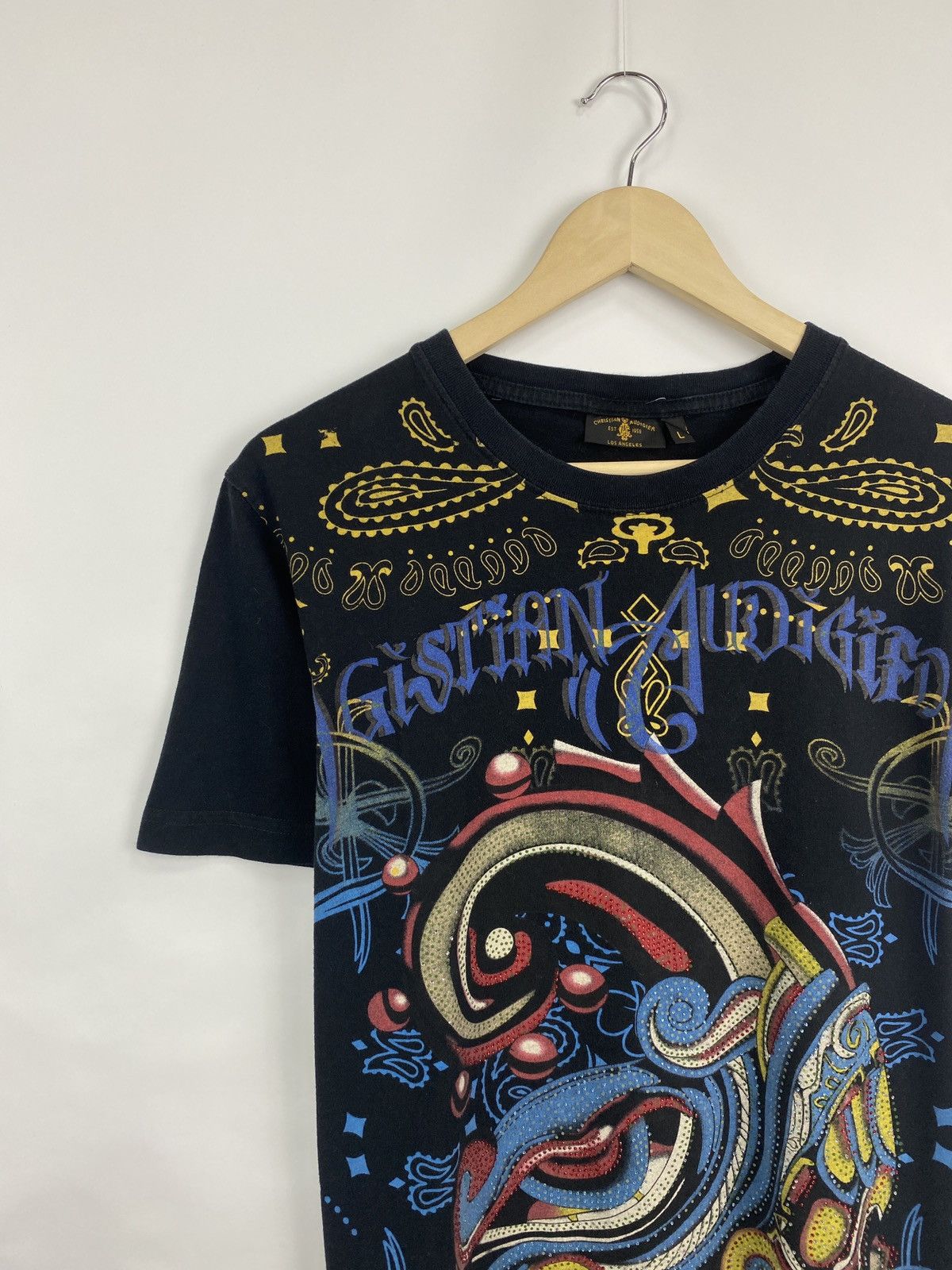 Christian Audigier 🇺🇸💀 Vintage 90s ED Hardy Death or Glory Christian Audigier Size US M / EU 48-50 / 2 - 2 Thumbnail