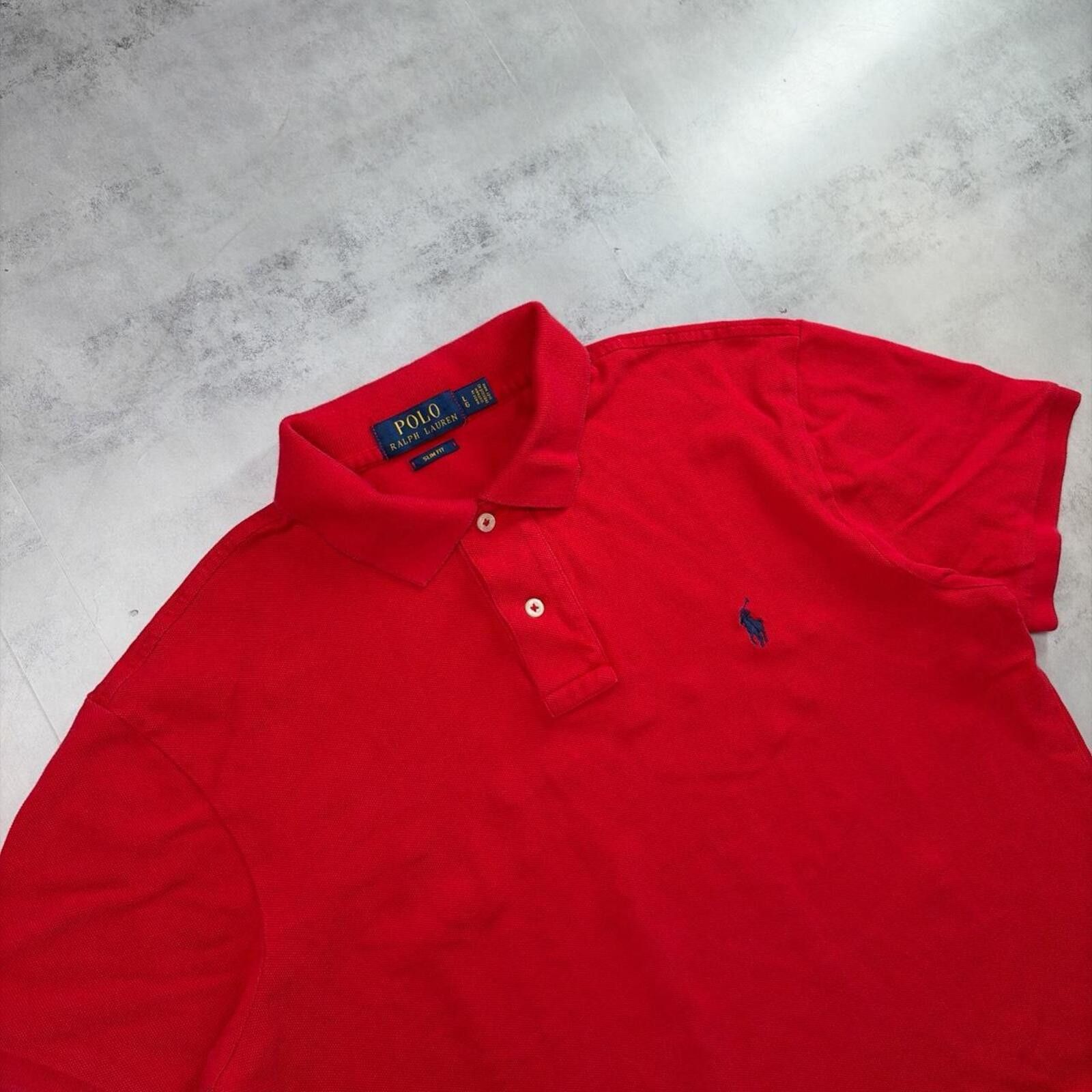 Polo Ralph Lauren Y2K Red Polo Ralph Lauren Skater Slim Fit Polo Shirt Size US L / EU 52-54 / 3 - 5 Thumbnail