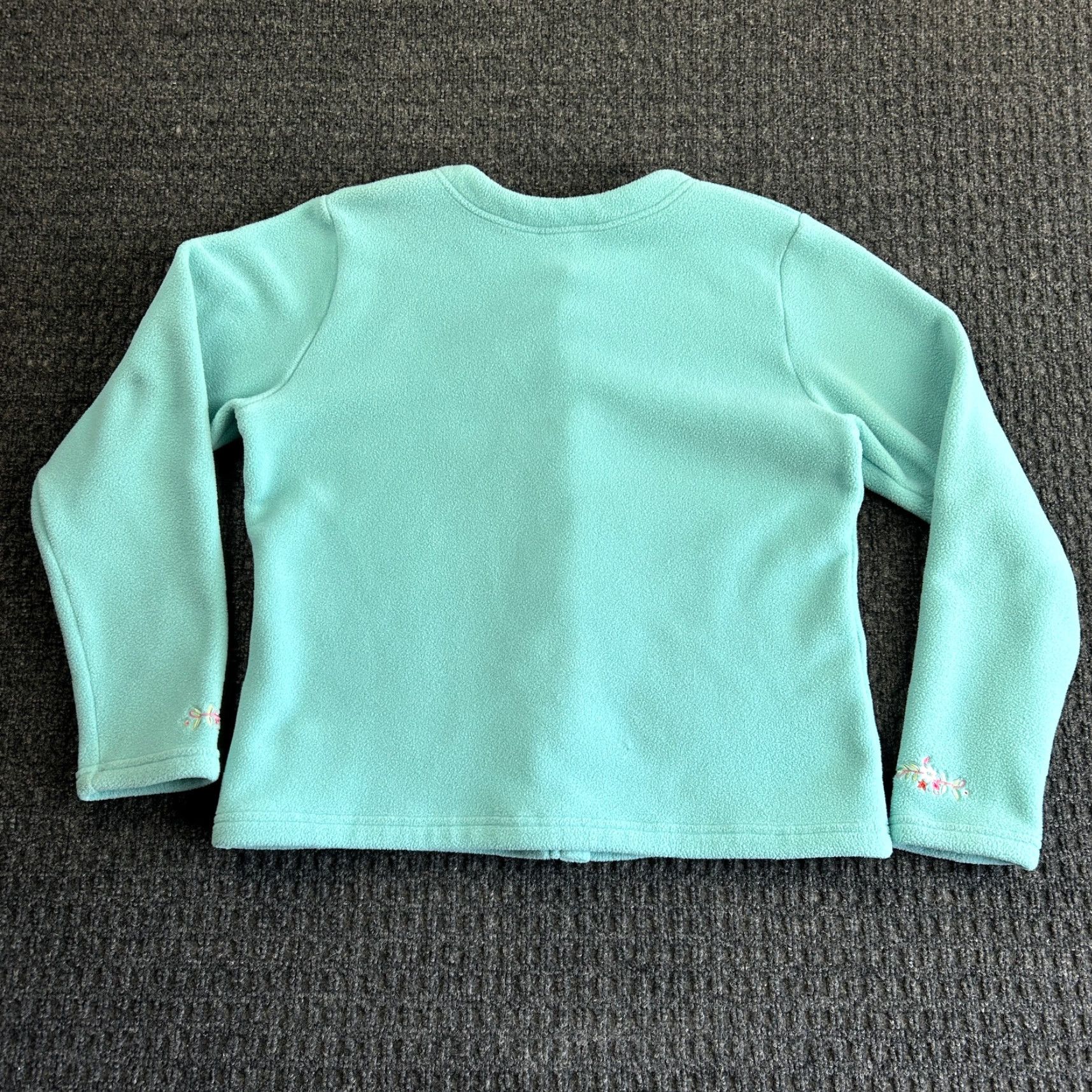 Vintage VINTAGE L.L.Bean Cardigan Crew Neck Fleece Floral Embroidered Blue Women M Casual Plant Size M / US 6-8 / IT 42-44 - 5 Thumbnail