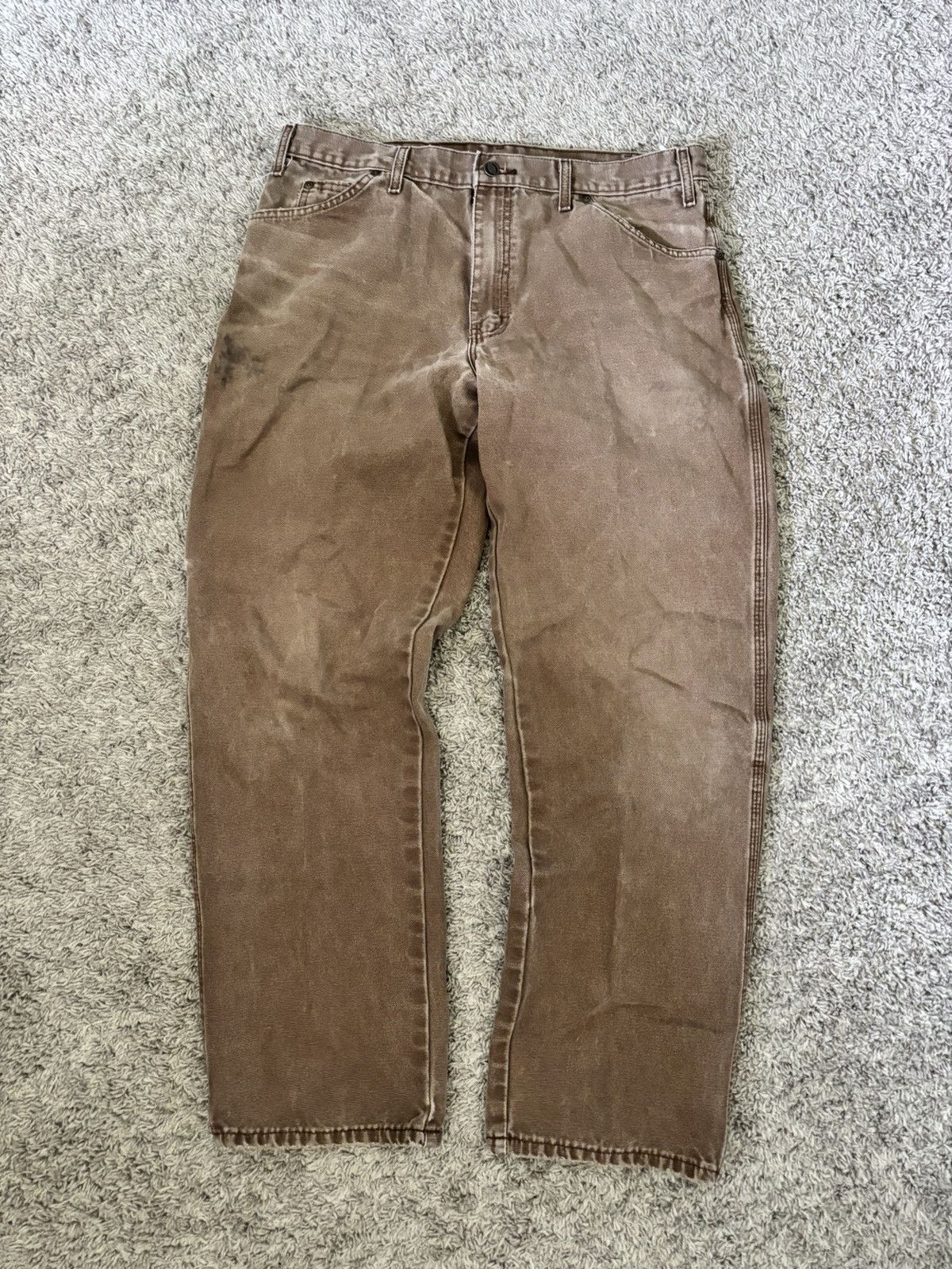 Dickies Vintage 70s dickies brown pants! Grail Size US 34 / EU 50 - 1 Thumbnail