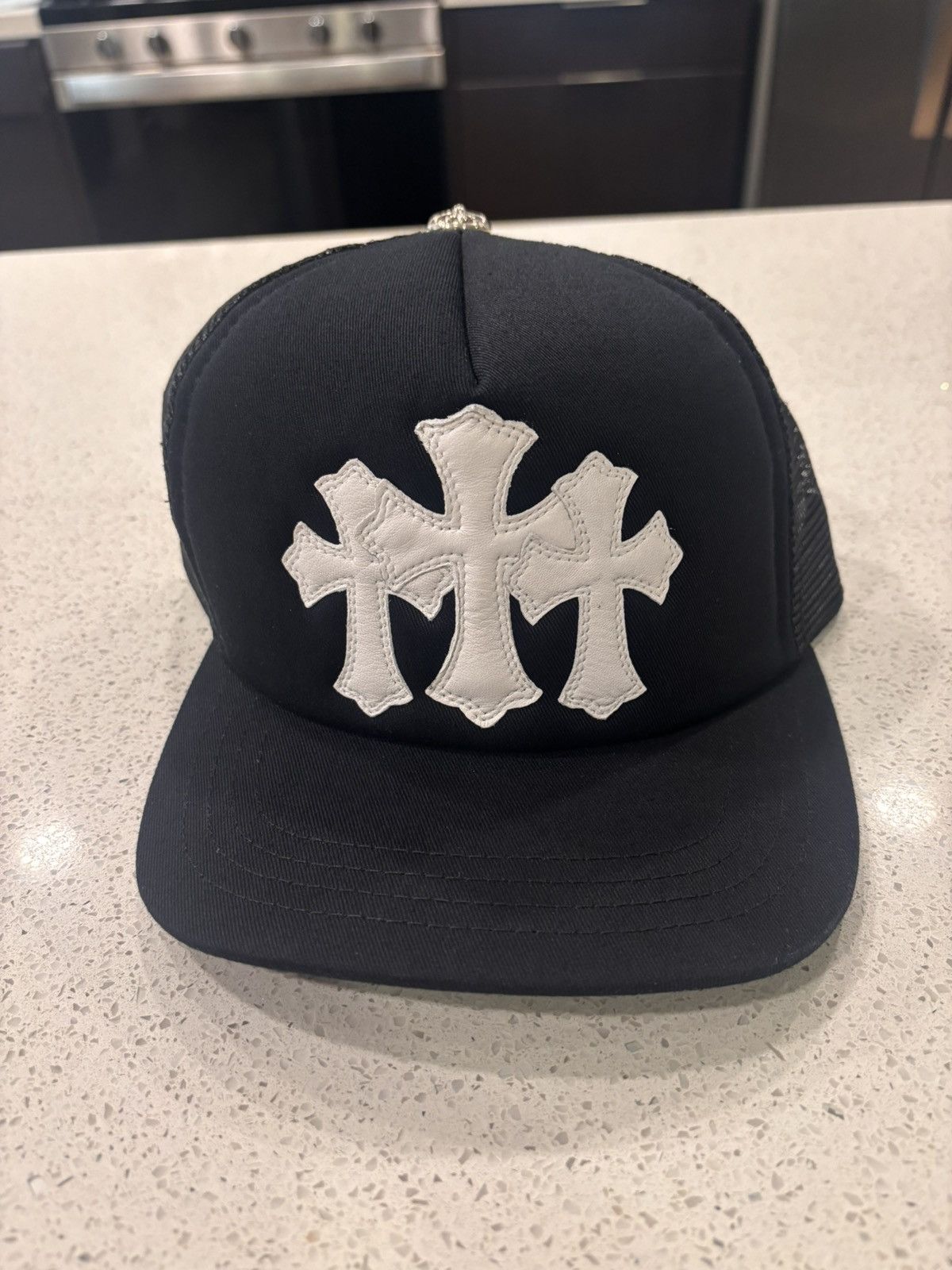 Chrome Hearts Chrome Hearts White Cemetery Trucker Hat Size ONE SIZE - 1 Thumbnail