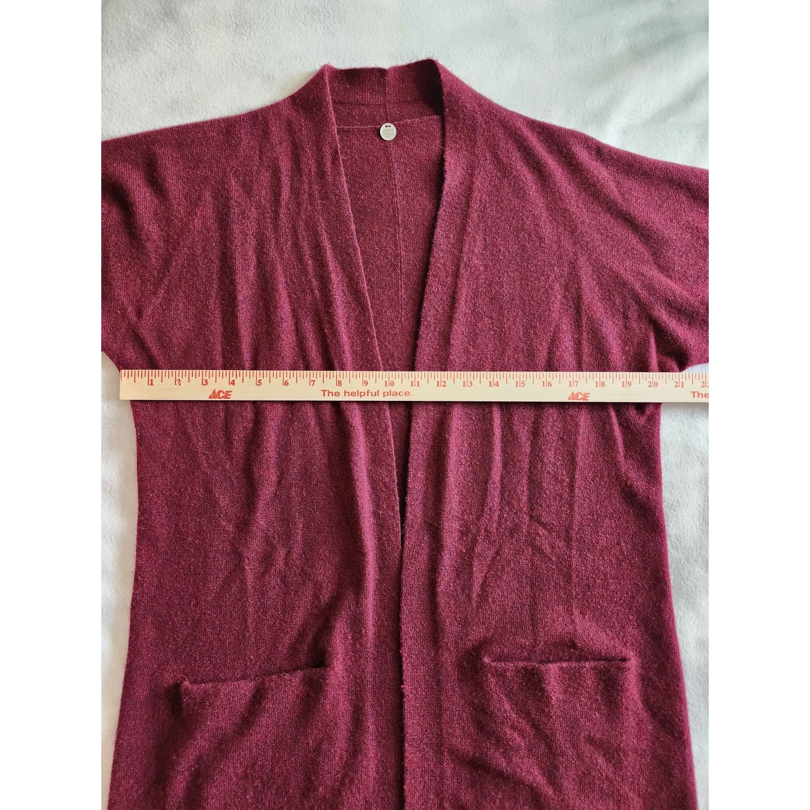 Other Margaret O'Leary Duster Cardigan 100% Cashmere XS/S Burgundy Size XS / US 0-2 / IT 36-38 - 6 Thumbnail