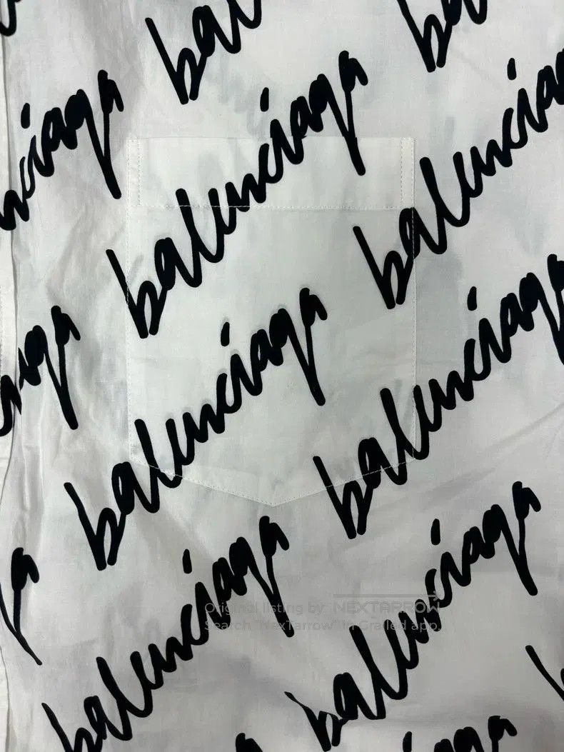 Balenciaga Balenciaga SS22 Logo Print Short Sleeve Shirt. Size US M / EU 48-50 / 2 - 3 Thumbnail