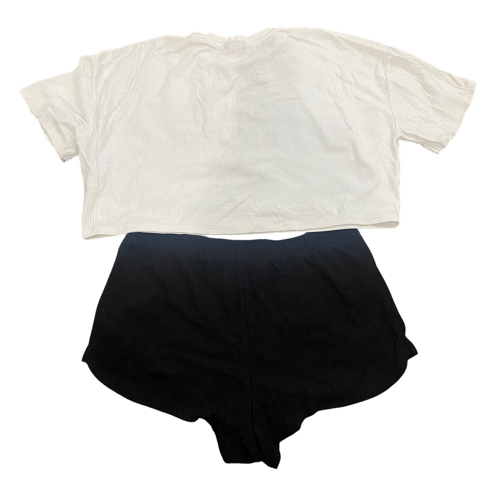 Topshop Topshop Up All Night Thermal Short Pajamas in Cream, Size 12 Size ONE SIZE - 3 Thumbnail
