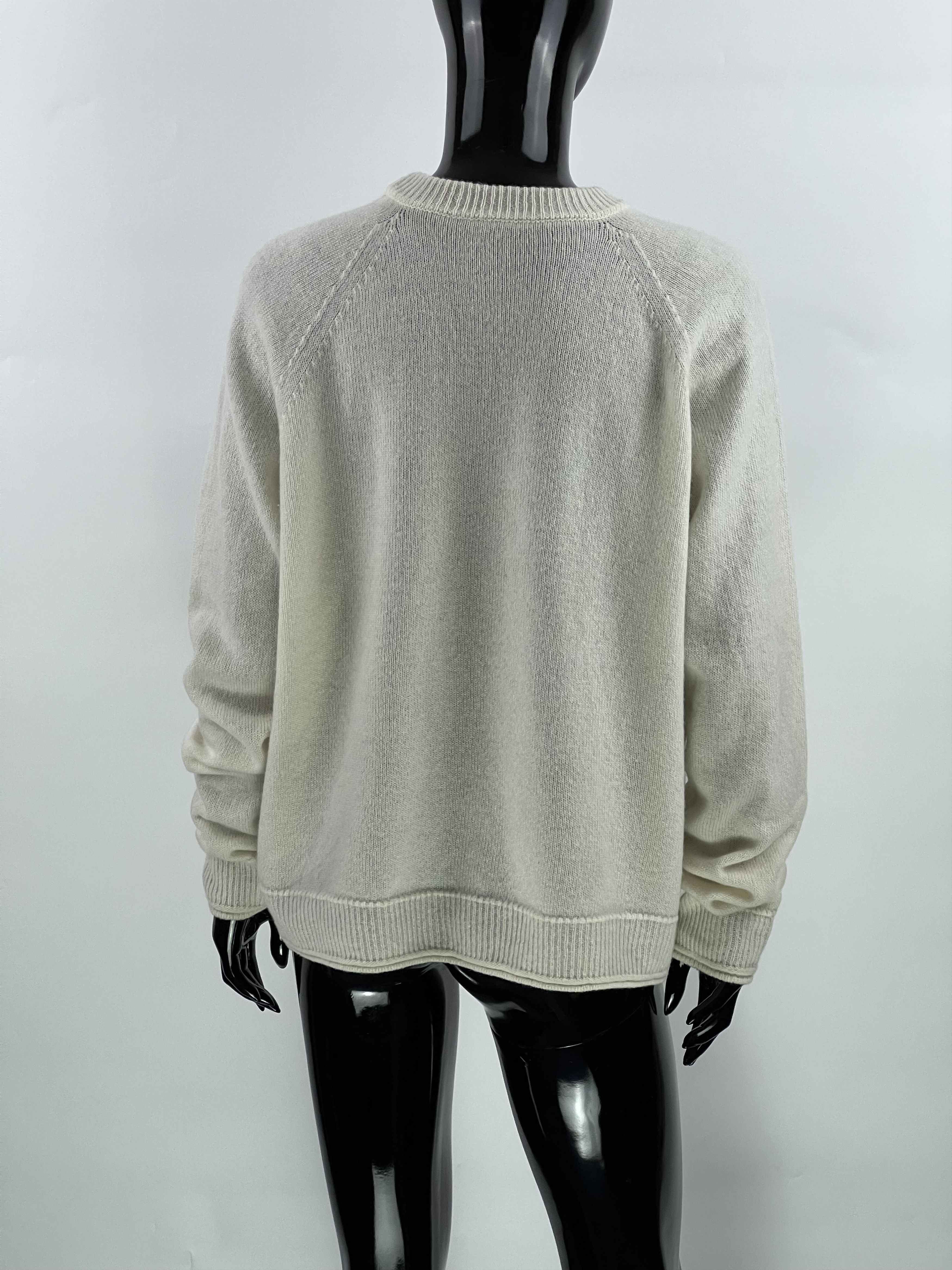 Other Momoni Ivory 100% Merino Wool Crew Neck Sweater Size L Size L / US 10 / IT 46 - 3 Thumbnail