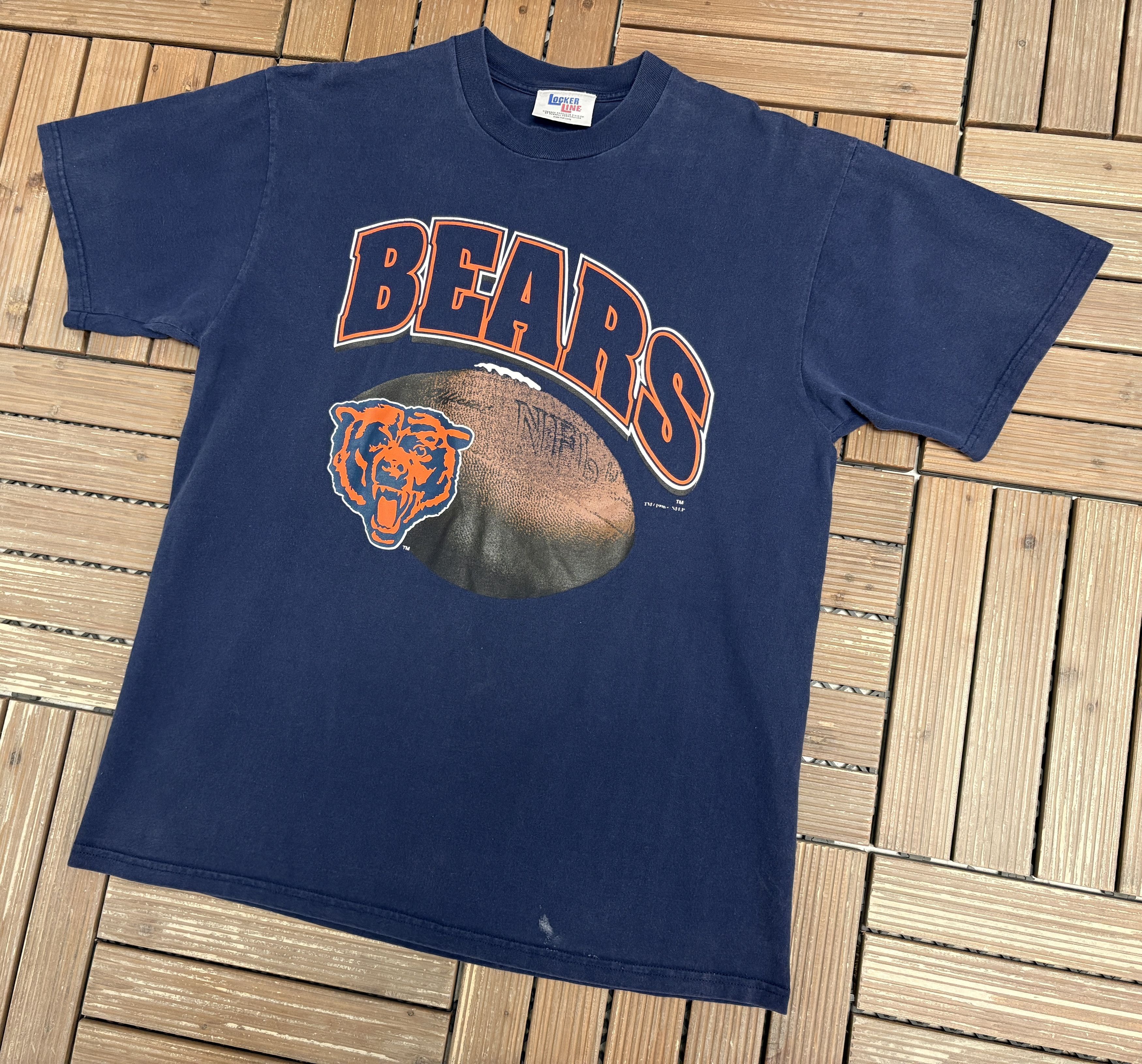 Vintage Chicago Bears Vintage Made in USA Blue T-Shirt Tee Size US XL / EU 56 / 4 - 4 Thumbnail