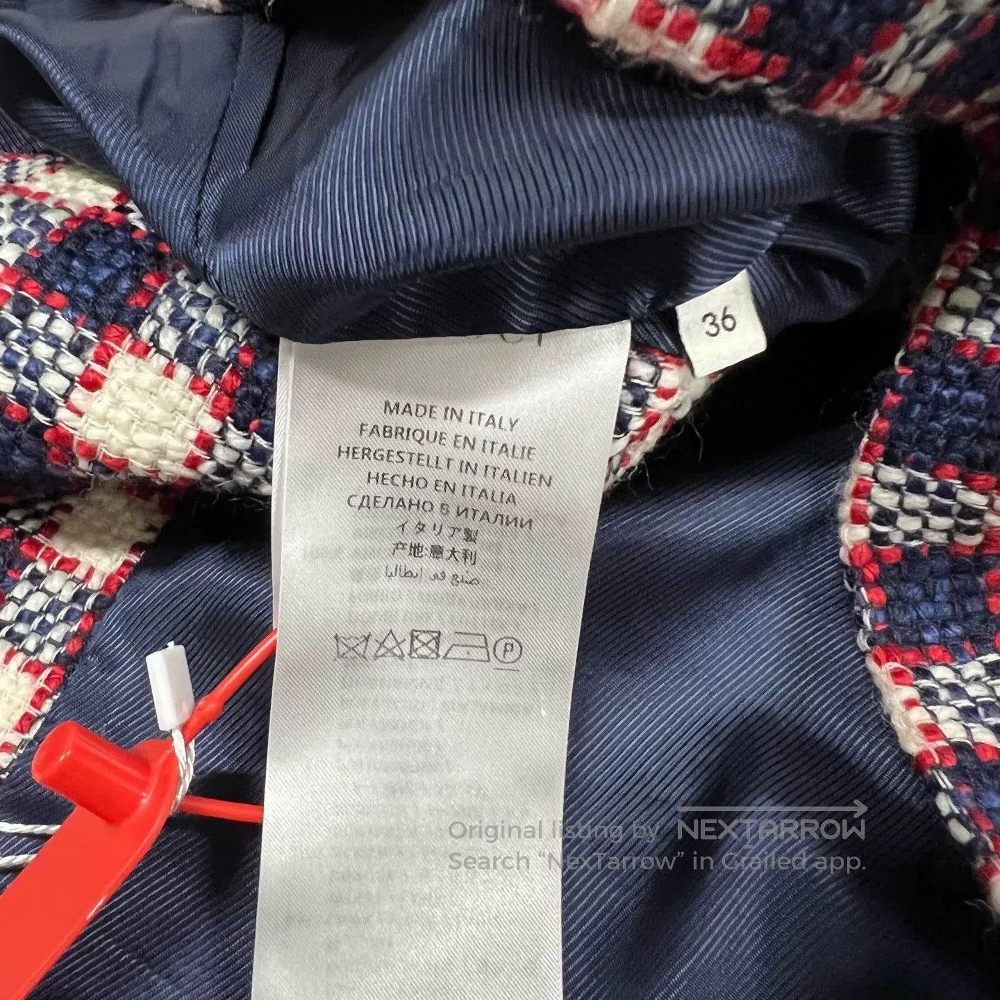 Gucci Gucci Tweed Plaid Gold Buckle Blazer. Size M / US 6-8 / IT 42-44 - 5 Thumbnail