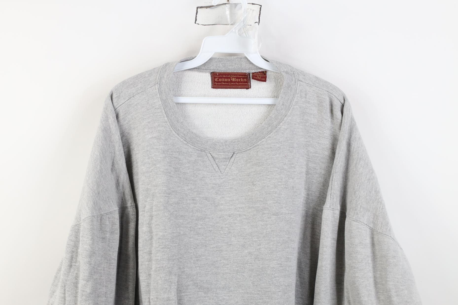 Vintage Vintage 90s Streetwear Boxy Crewneck Sweatshirt Heather Gray Size US XL / EU 56 / 4 - 2 Thumbnail