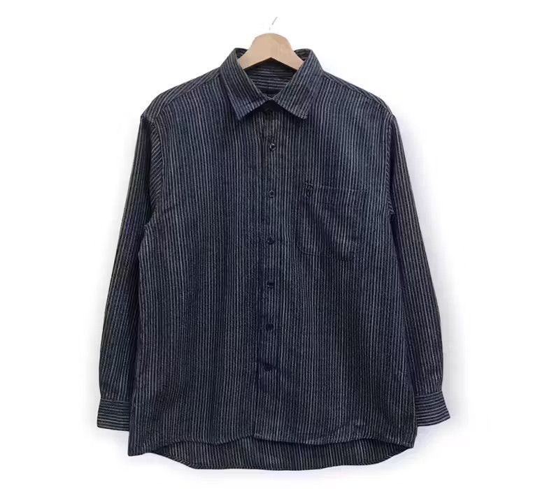 image of Valentino Stripe Design Flannel Shirt, Men's (Size Large)