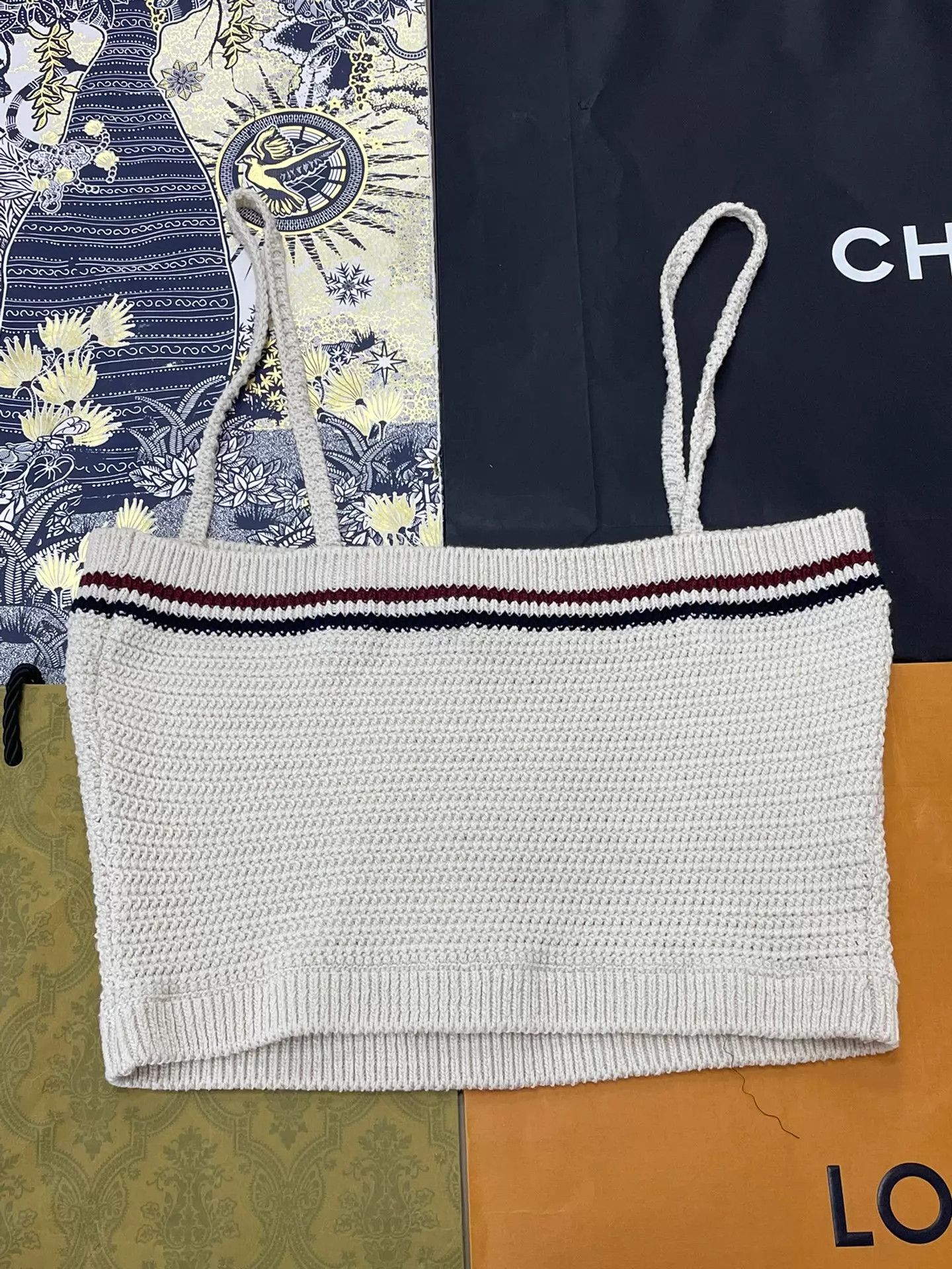 Miu Miu MIU MIU Cream Knit Camisole Top 38 Size XS / US 0-2 / IT 36-38 - 4 Thumbnail