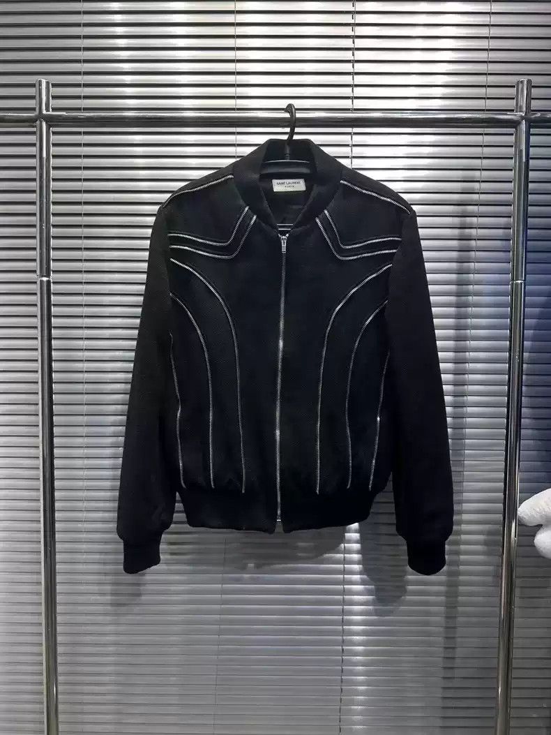 ジャケット Saint Laurent full-zip wool jacket Designer × Yves Saint Laurent 🔥OG🔥Distress🔥Yves Saint