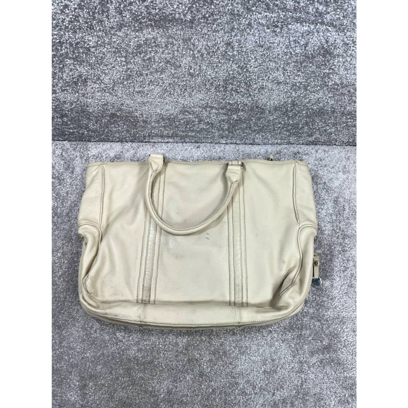 Marc by Marc Jacobs Marc by Marc Jacobs Bags Womens White Leather Outer Zip Pocket Double Handle Size ONE SIZE - 3 Thumbnail