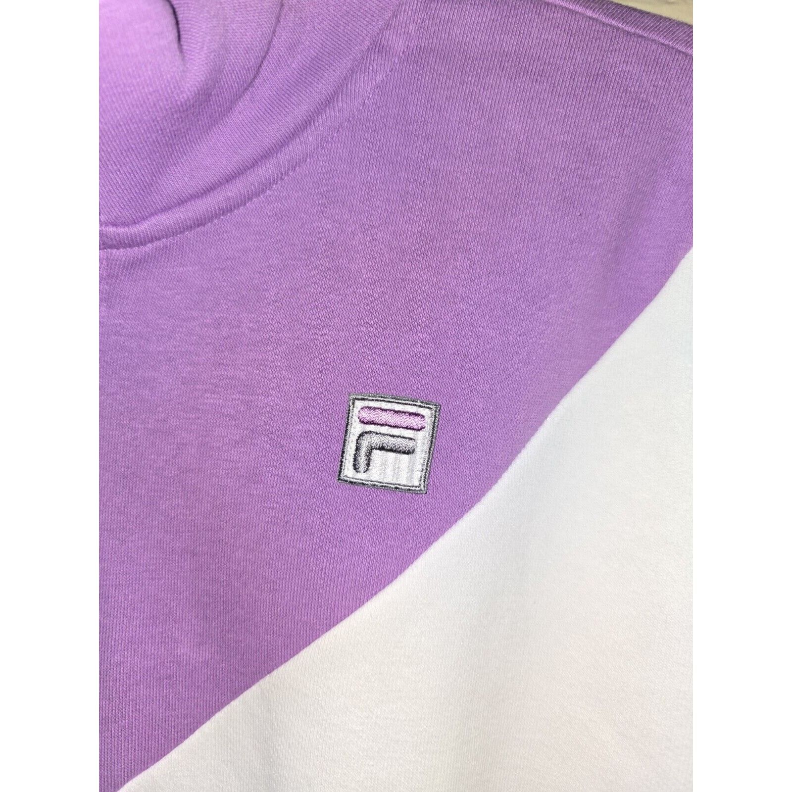 Fila FILA Women's 1/4 Zip Pullover Sweatshirt Chevron Fleece Sz M Size M / US 6-8 / IT 42-44 - 2 Thumbnail