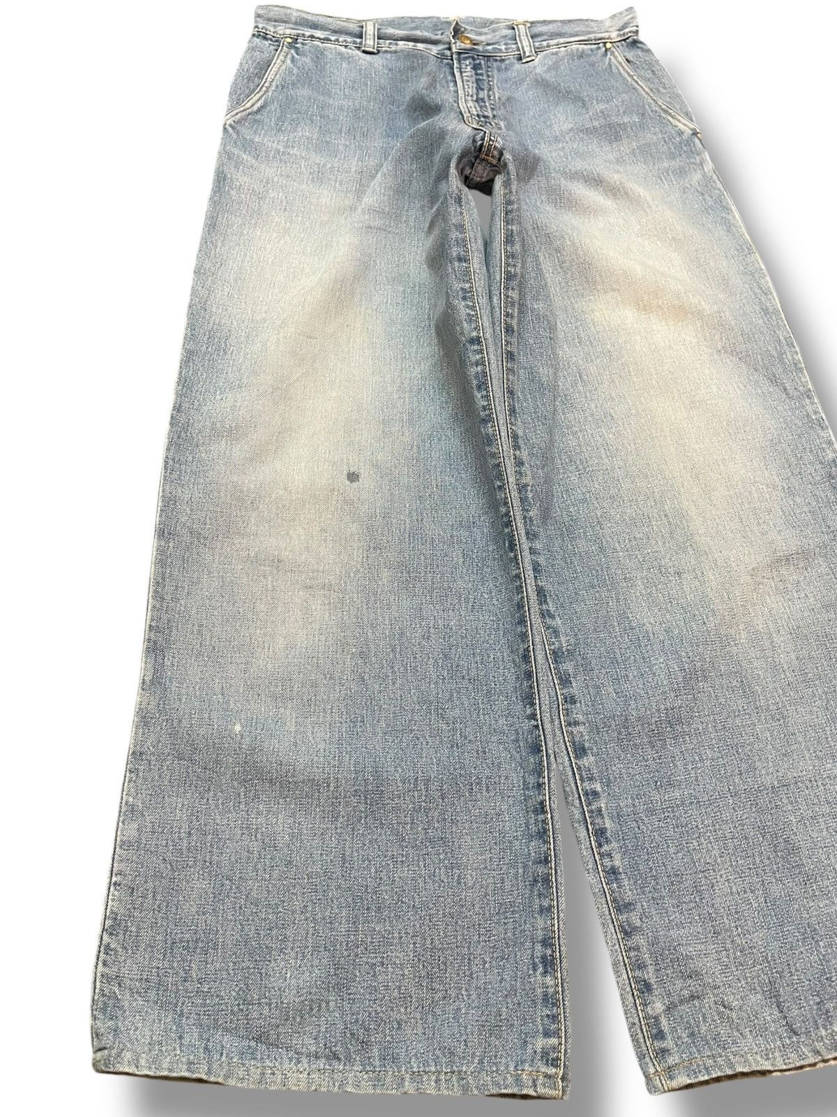 45rpm Vintage 45rpm Baggy Wide Leg Faded Denim Size US 29 - 3 Thumbnail