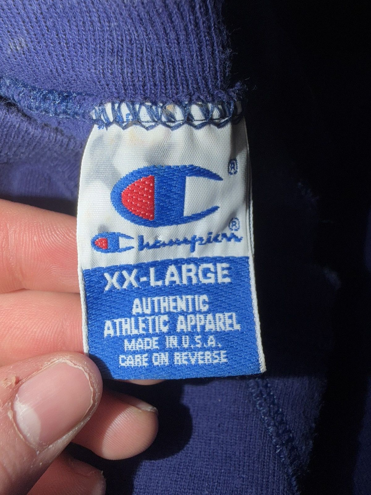 Champion Vintage 90s Champion Reverse Weave Sweatshirt Blue Size US XXL / EU 58 / 5 - 3 Thumbnail