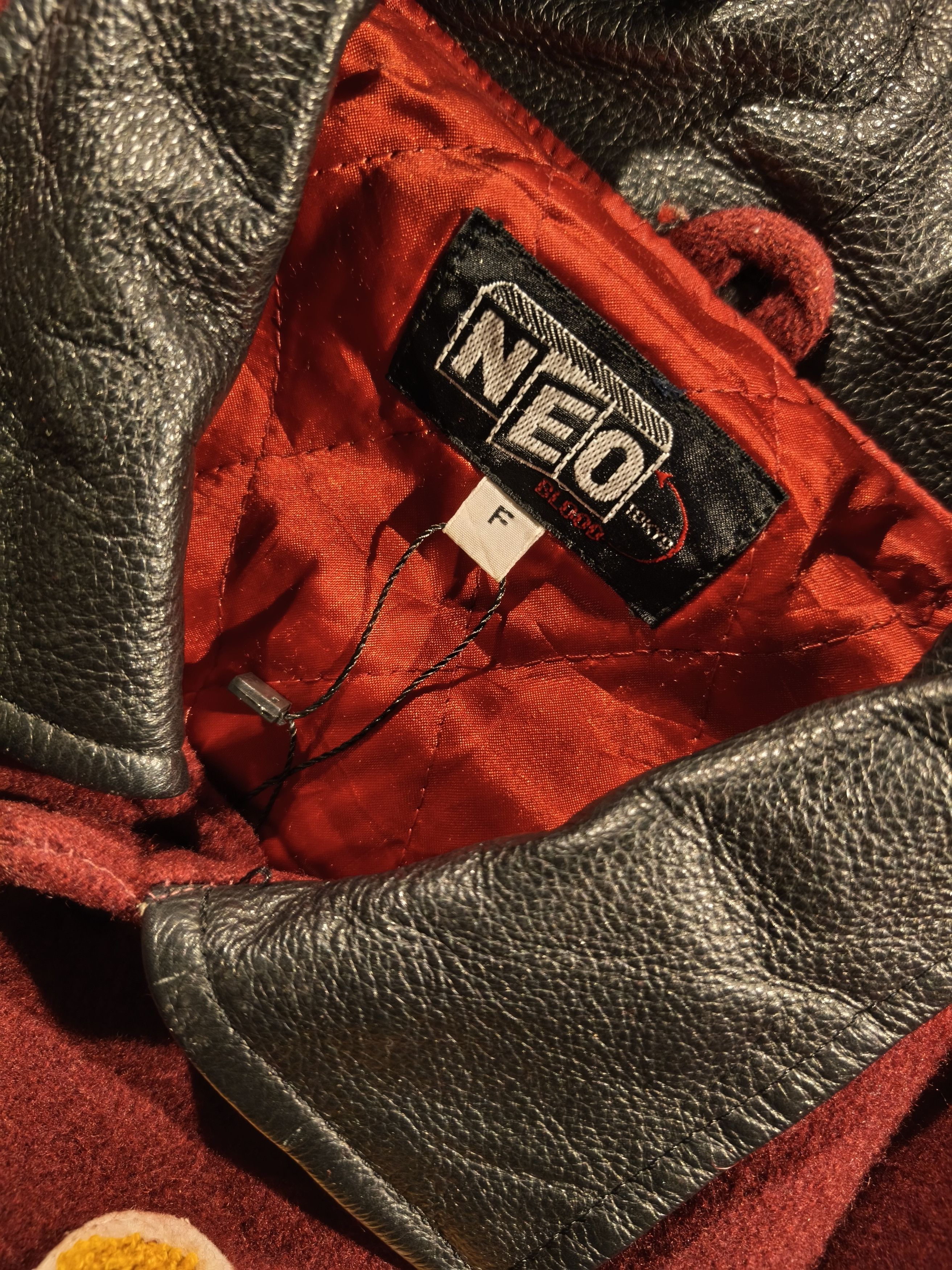 Other Vintage Neo Blood Mix Wool Leather Varsity Jacket Size US XL / EU 56 / 4 - 6 Thumbnail