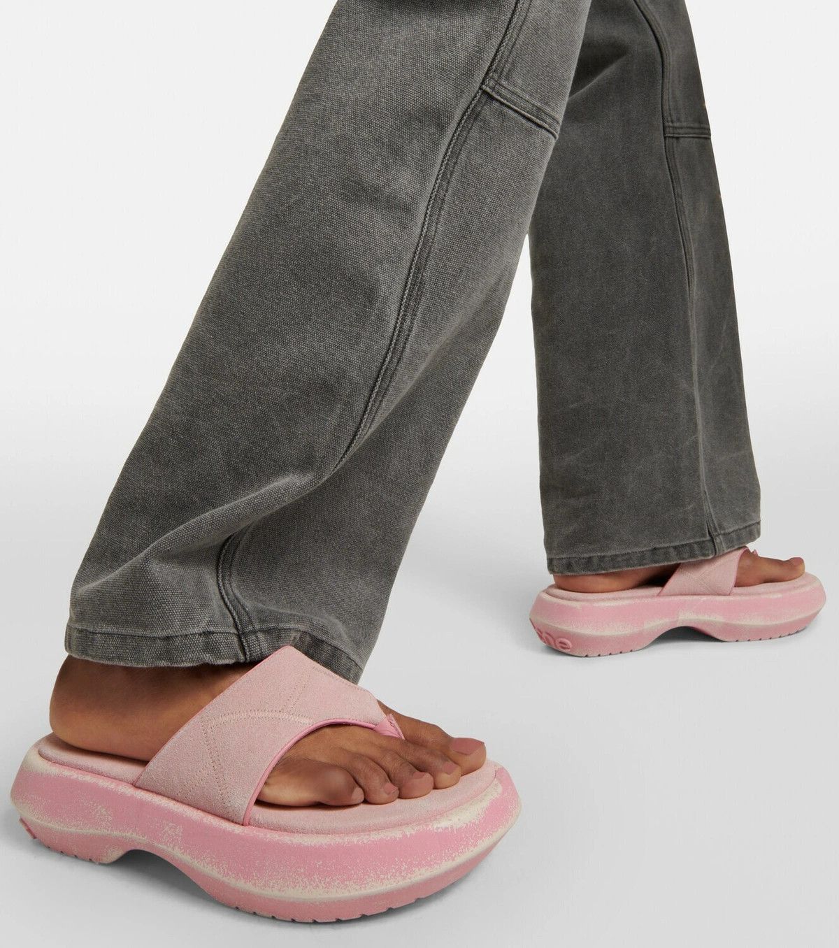 Acne Studios o1y0725 Leather Slippers in Light Pink Size US 10 / IT 40 - 2 Thumbnail