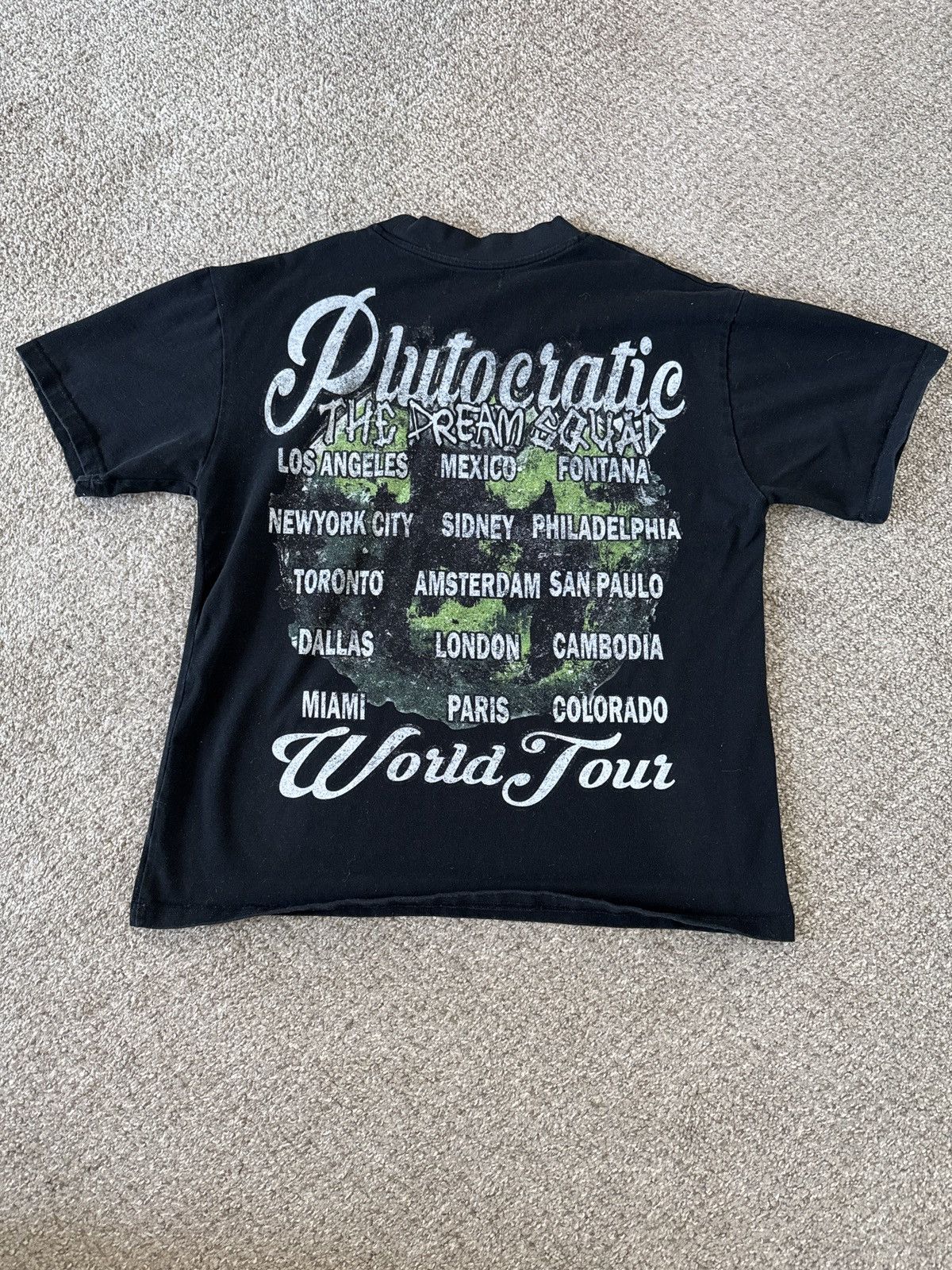 Designer × Vintage Plutocratic Black Tee Size US M / EU 48-50 / 2 - 2 Thumbnail